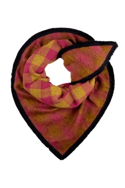 Sjaals>POM Amsterdam SJAAL Checks Pink Brown