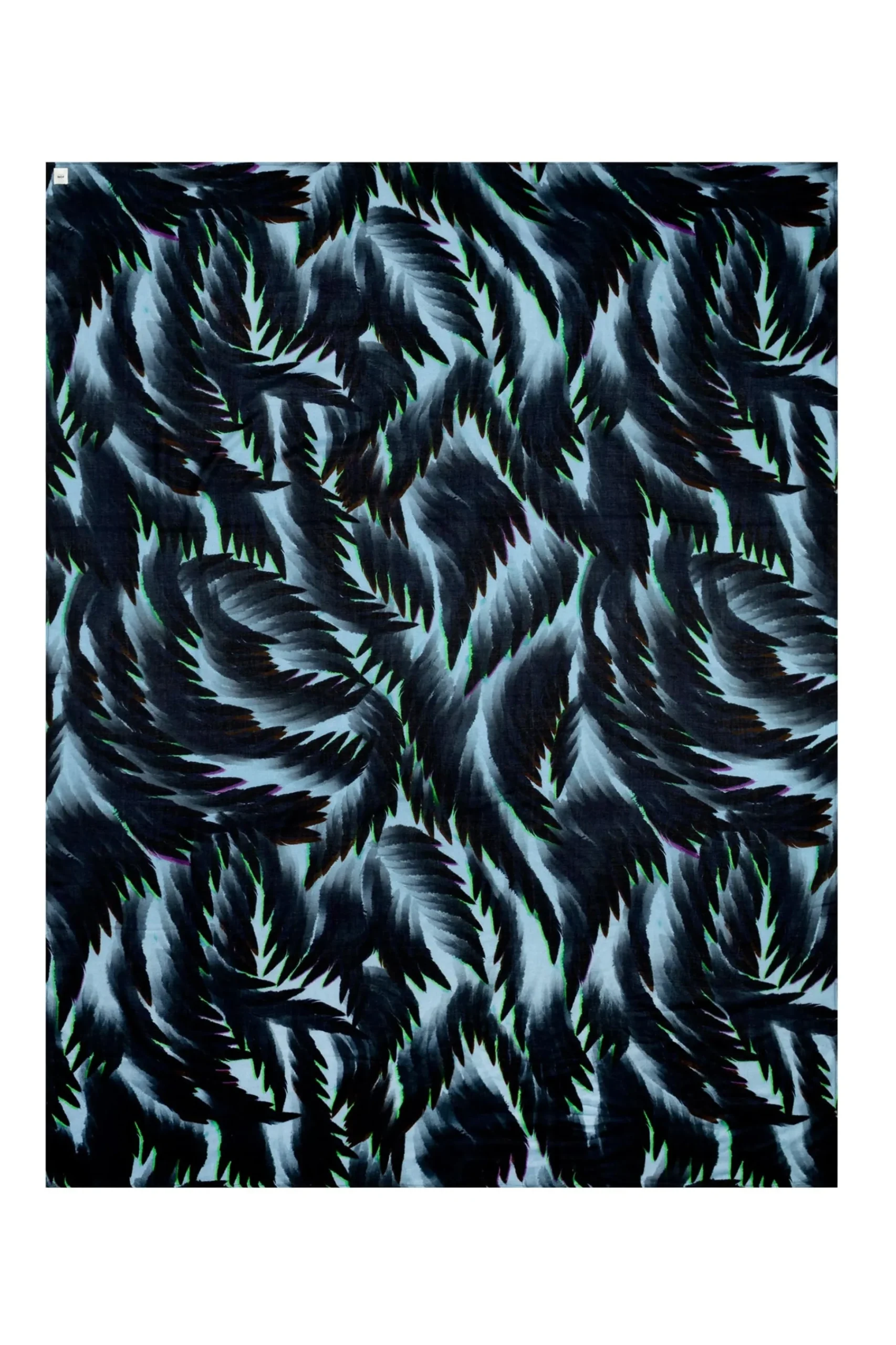 Sjaals>POM Amsterdam SJAAL Feathers Blue