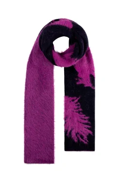 Sjaals>POM Amsterdam SJAAL Feathers Midnight Blue
