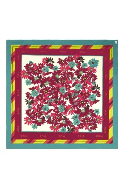 Sjaals>POM Amsterdam SJAAL Silk Floral Green