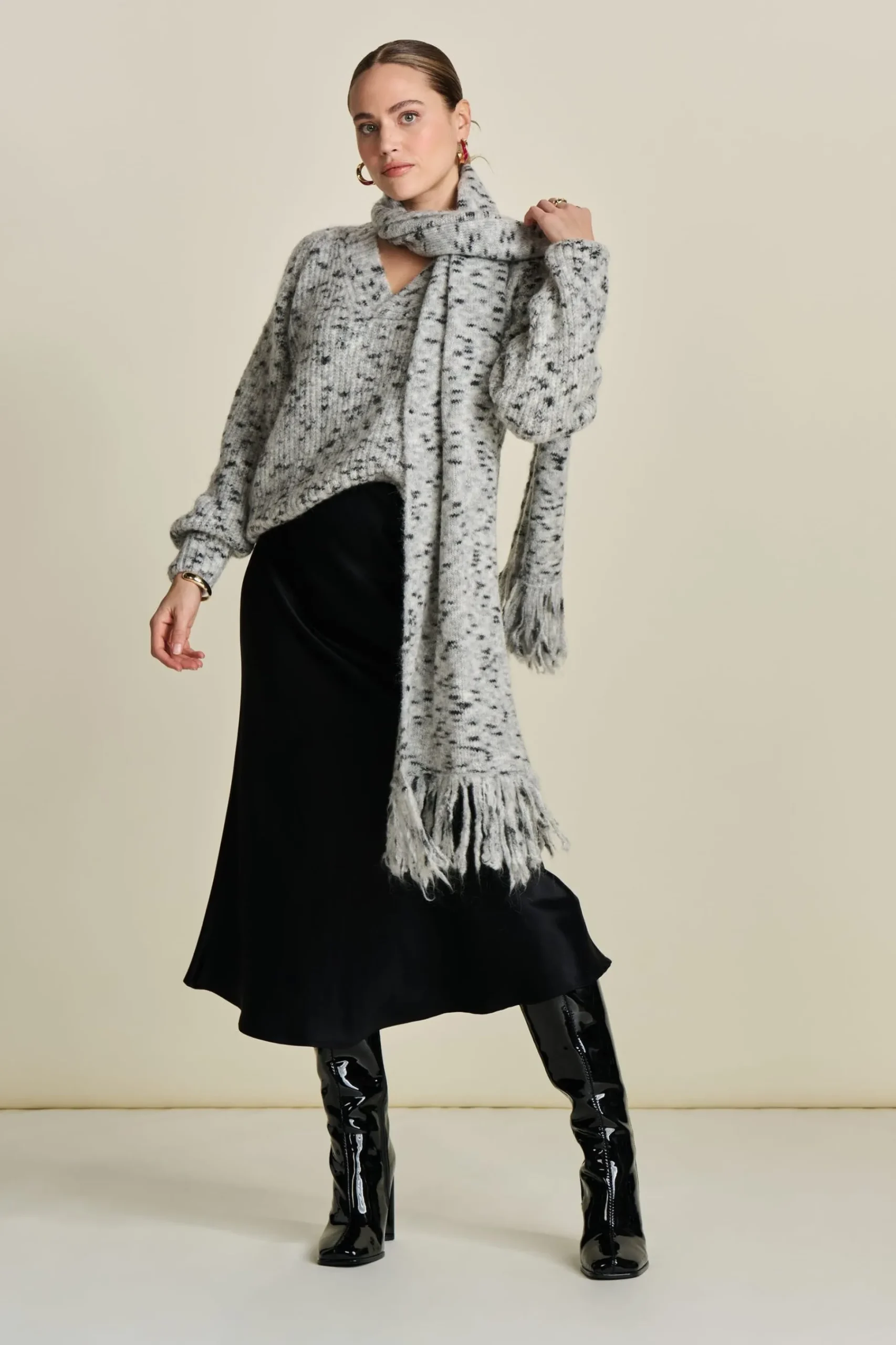 Sjaals>POM Amsterdam SJAAL Wild Grey