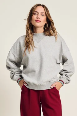Truien & Vesten>POM Amsterdam SWEATER Grey Melange