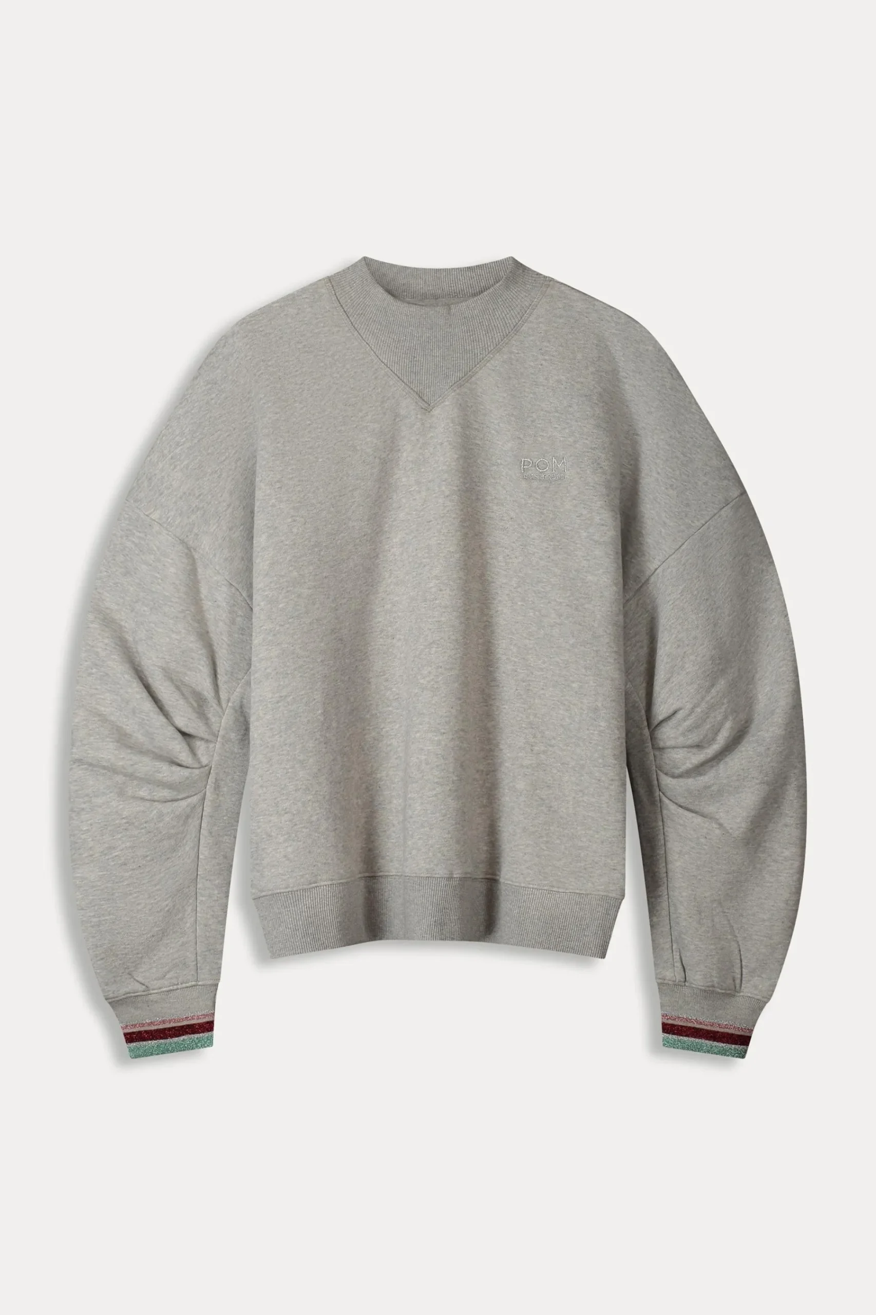 Truien & Vesten>POM Amsterdam SWEATER Grey Melange