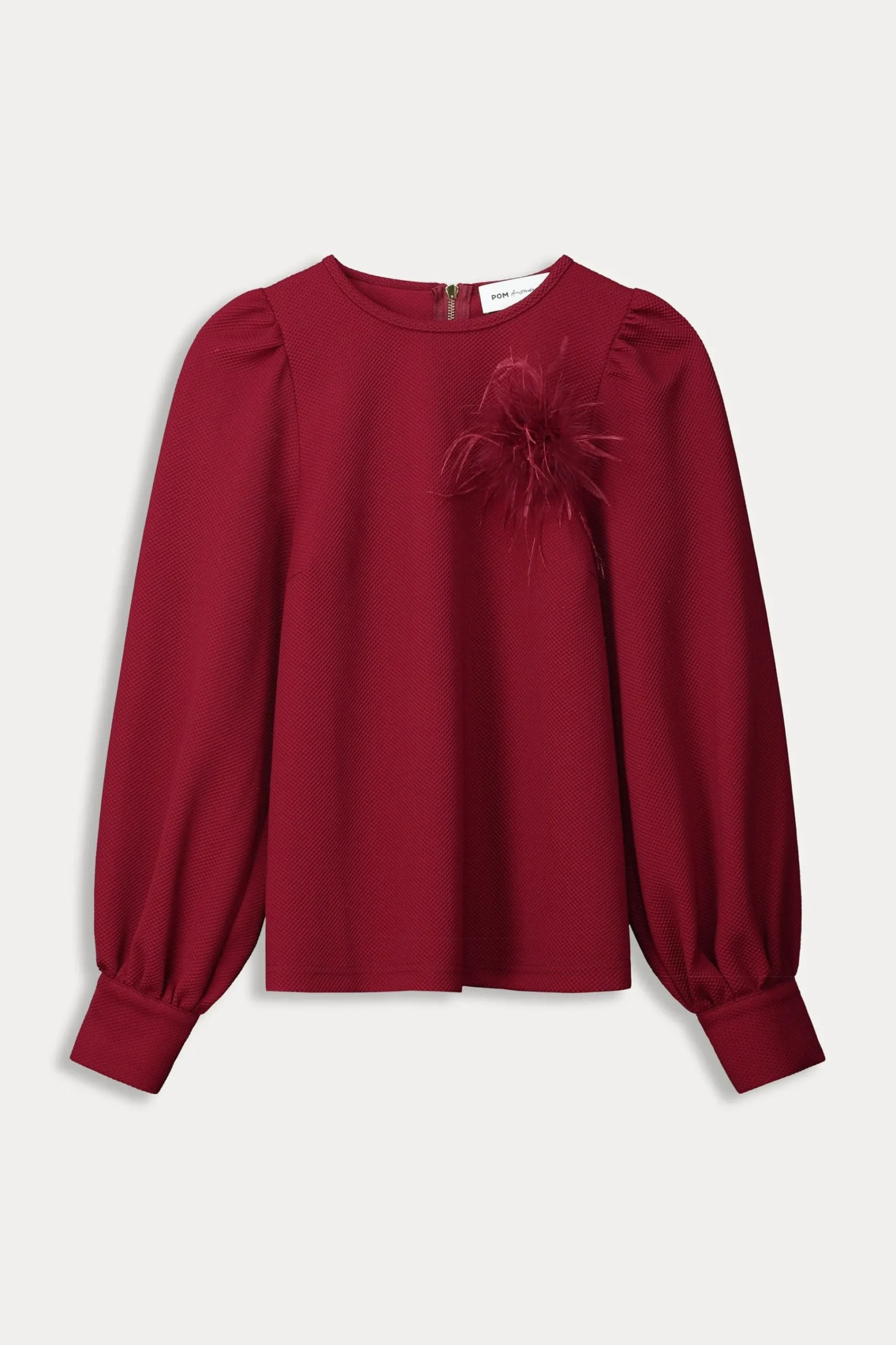 Tops & Turtlenecks>POM Amsterdam TOP Burgundy Red