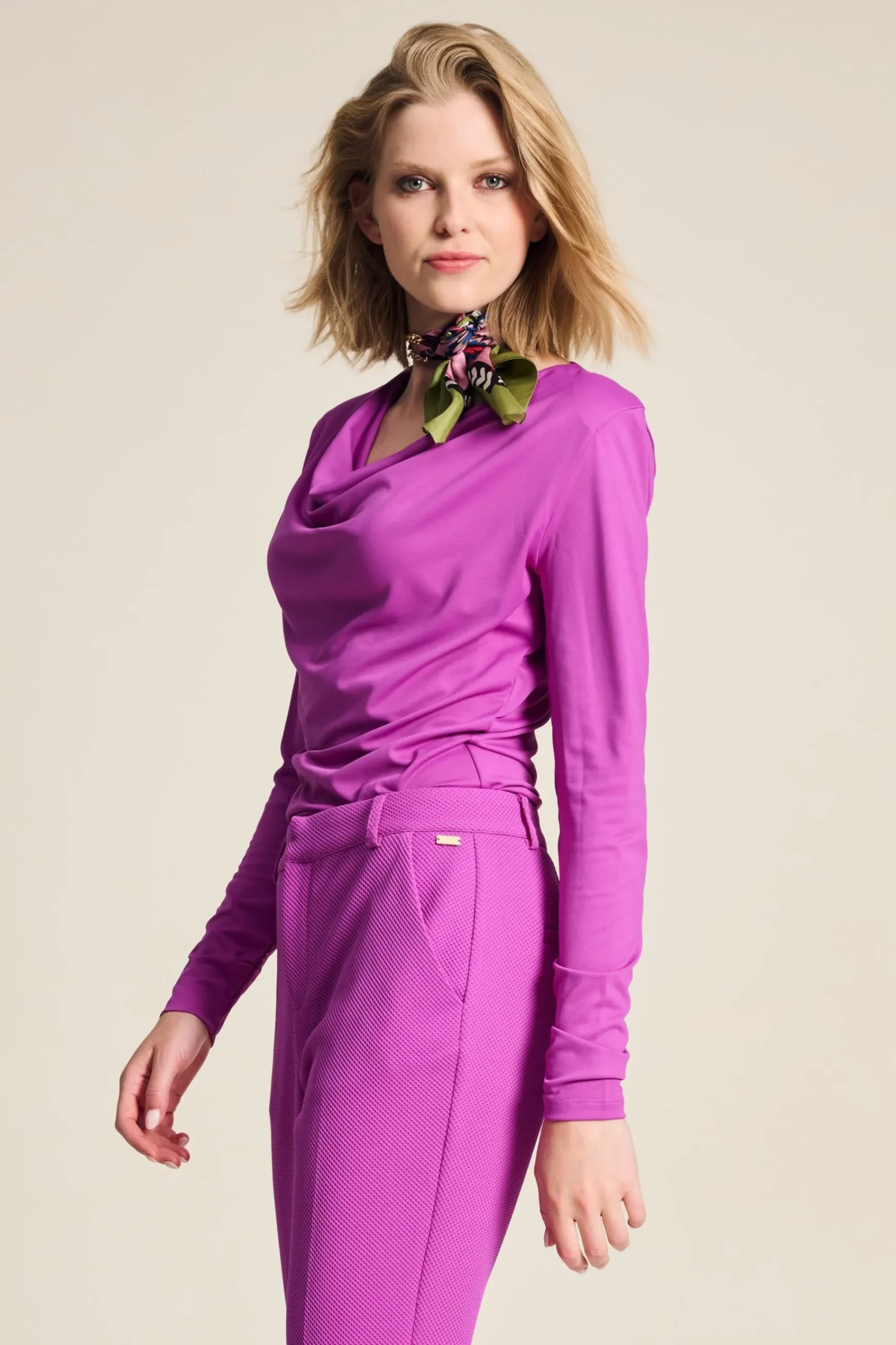 Tops & Turtlenecks>POM Amsterdam TOP Waterfall Cactus Pink