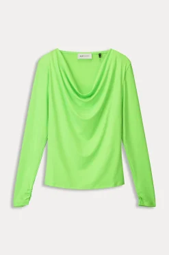 Tops & Turtlenecks>POM Amsterdam TOP Waterfall Vibrant Green