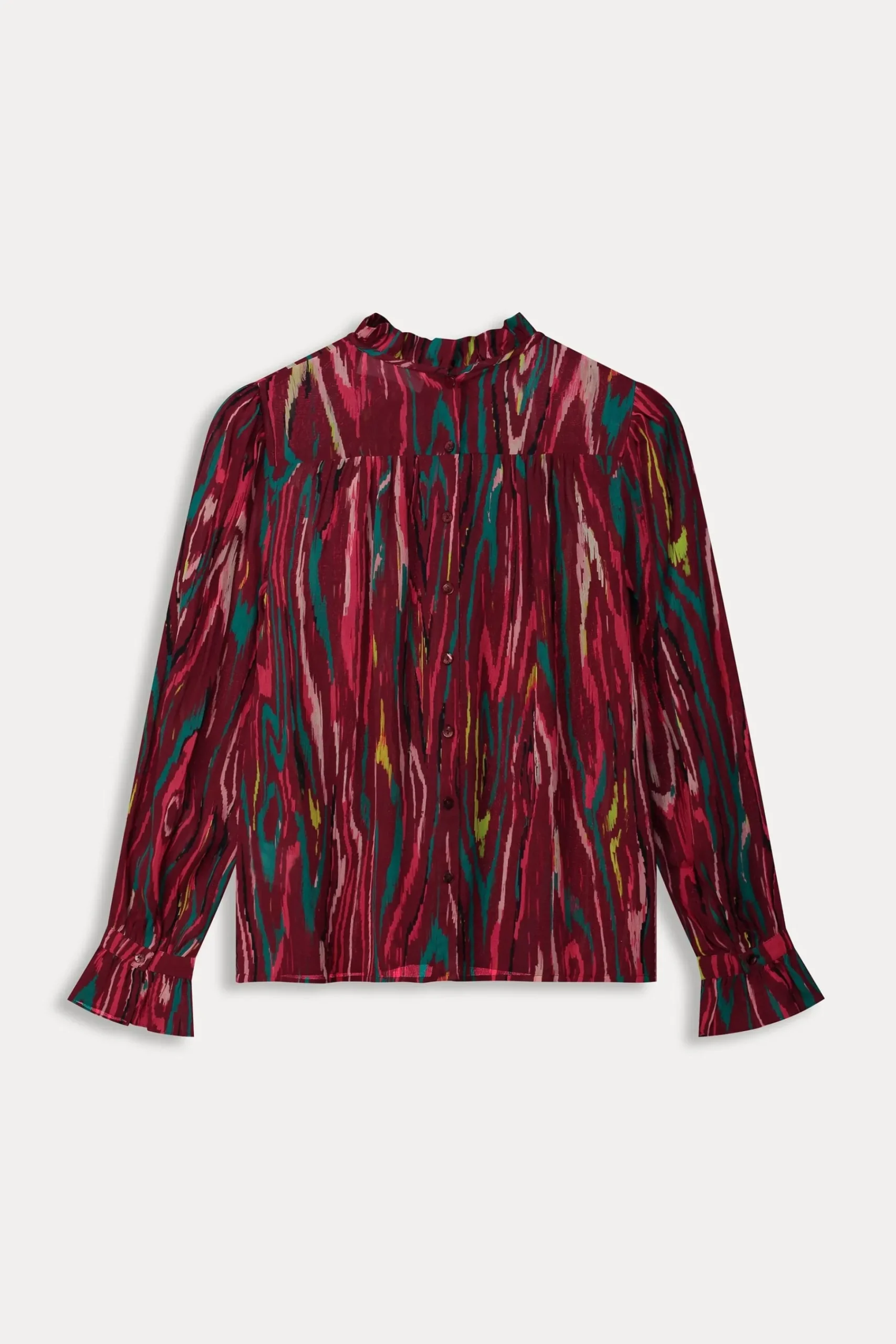 Tops & Turtlenecks>POM Amsterdam TOP Woody Burgundy Red