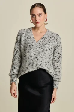 Truien & Vesten>POM Amsterdam TRUI Animal Grey