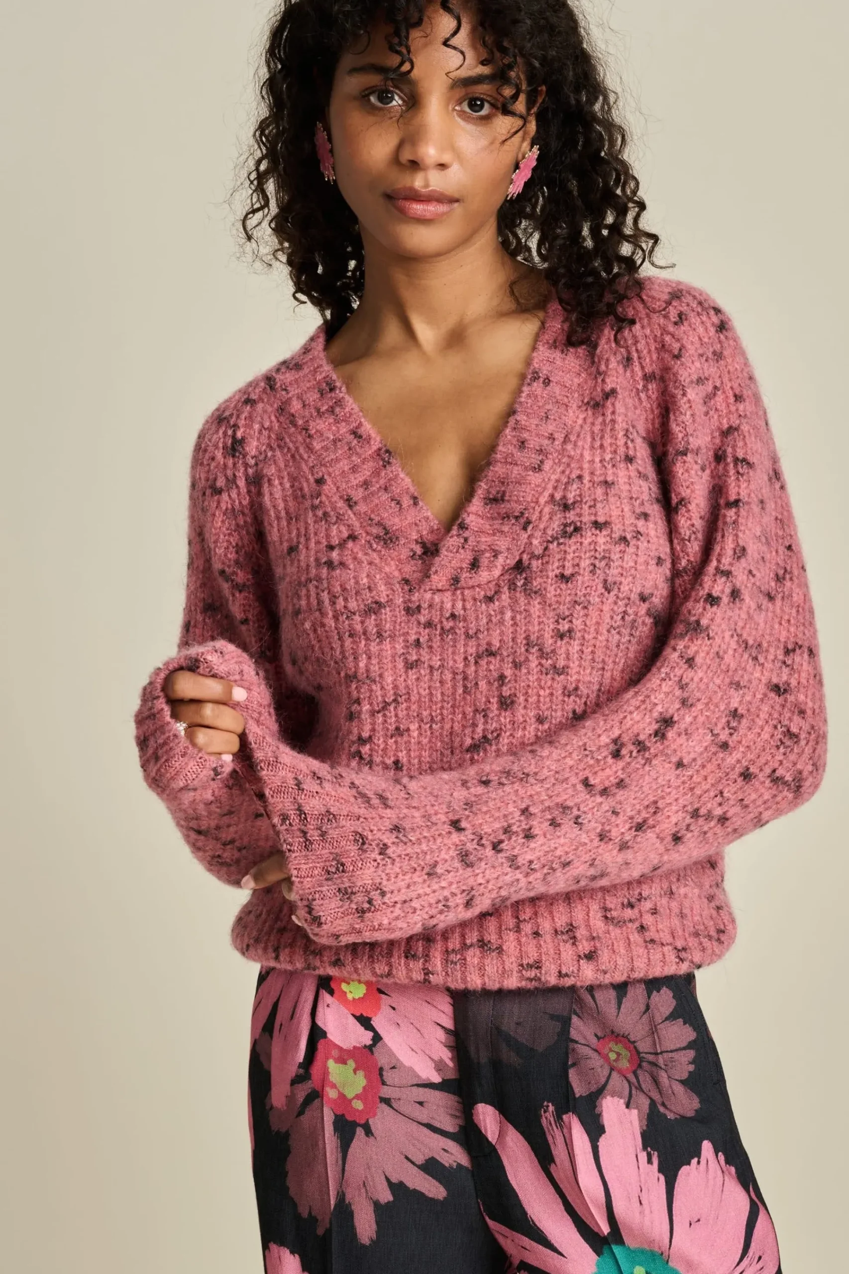 Truien & Vesten>POM Amsterdam TRUI Animal Pink